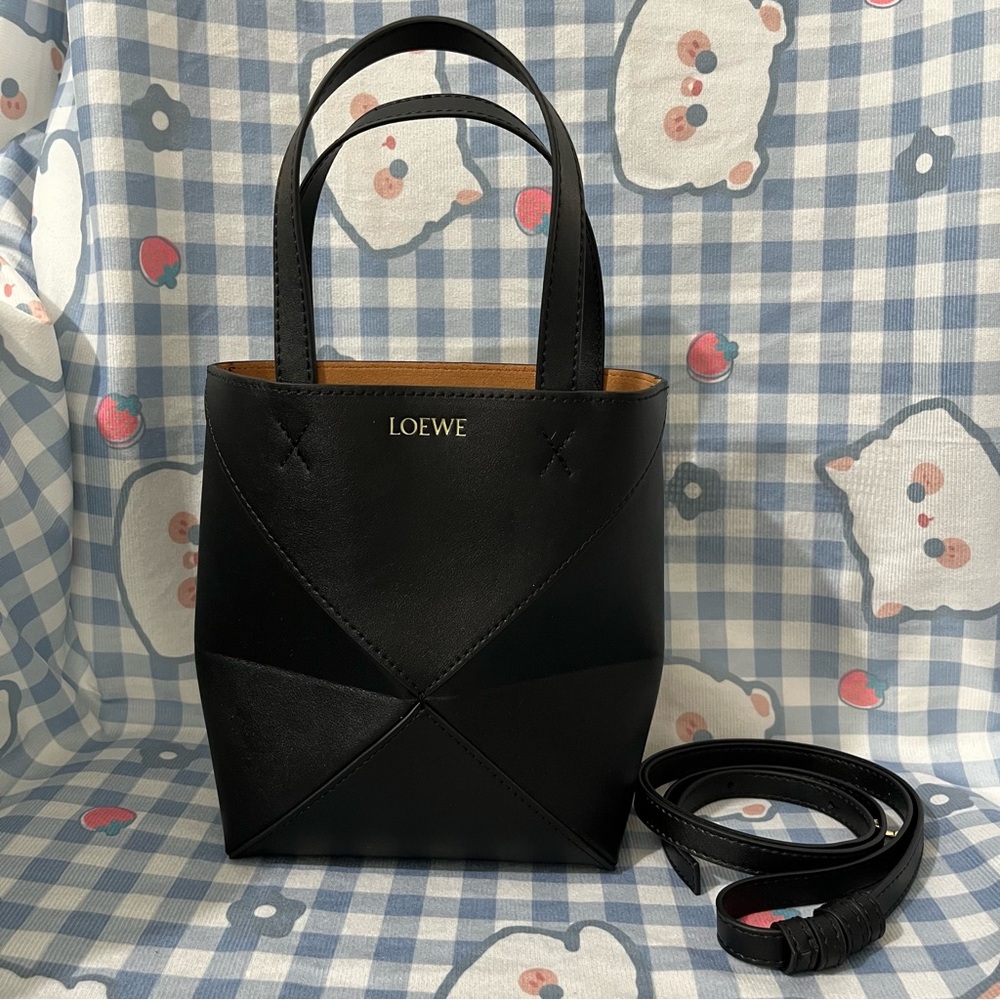 Loewe Black Foldable Tote Bag